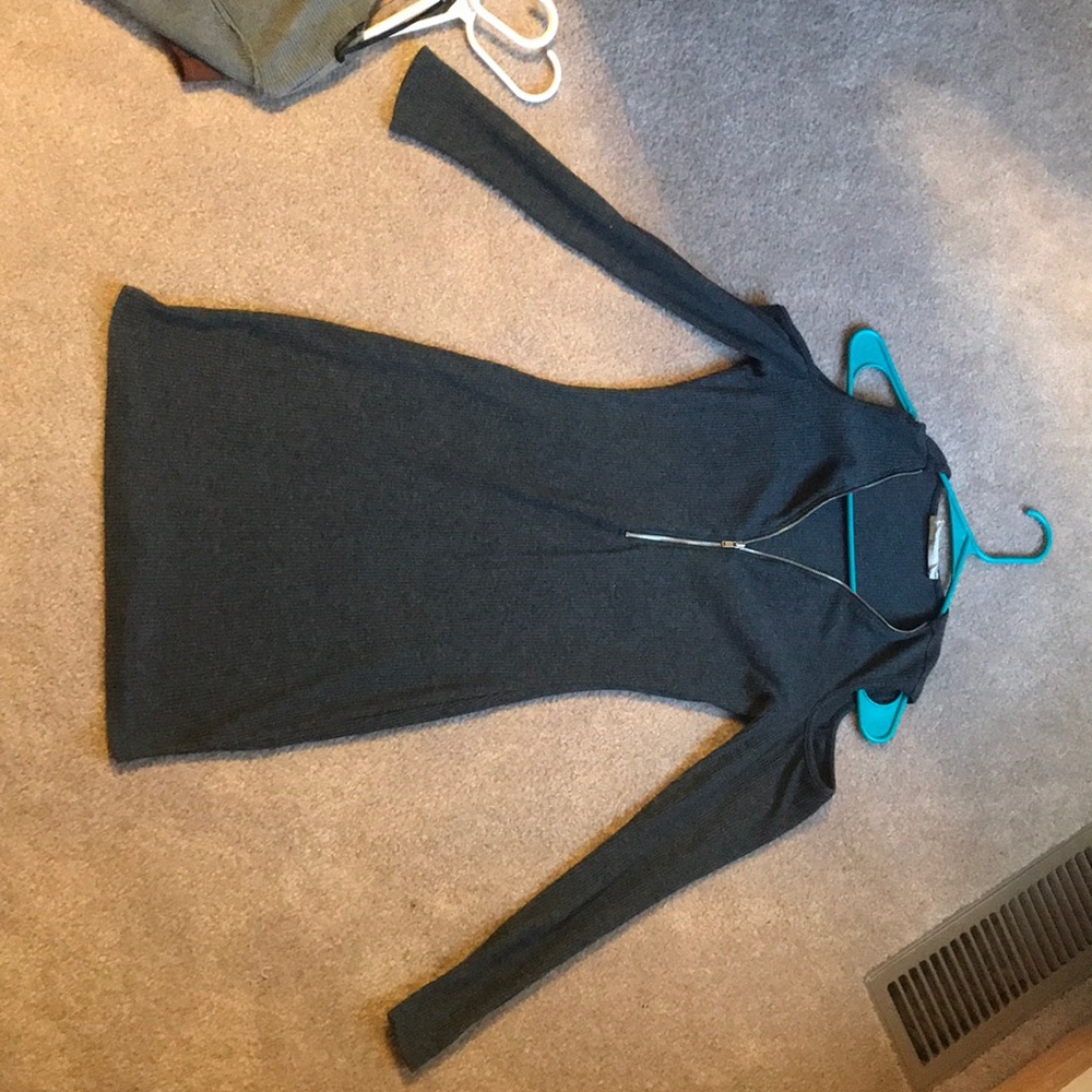 Grey sweater dress